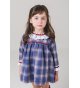 Vestido infantil viella m/l cuadros azul