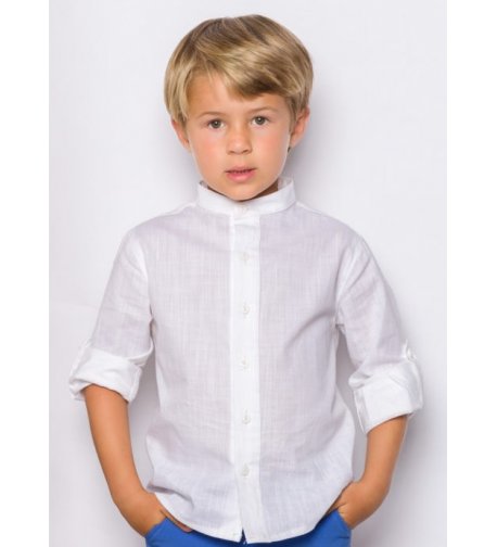 correcto juego reflejar Camisa lino BLANCA niño c/mao - Arca Boutique Infantil-Juvenil