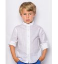 Camisa lino BLANCA niño c/mao